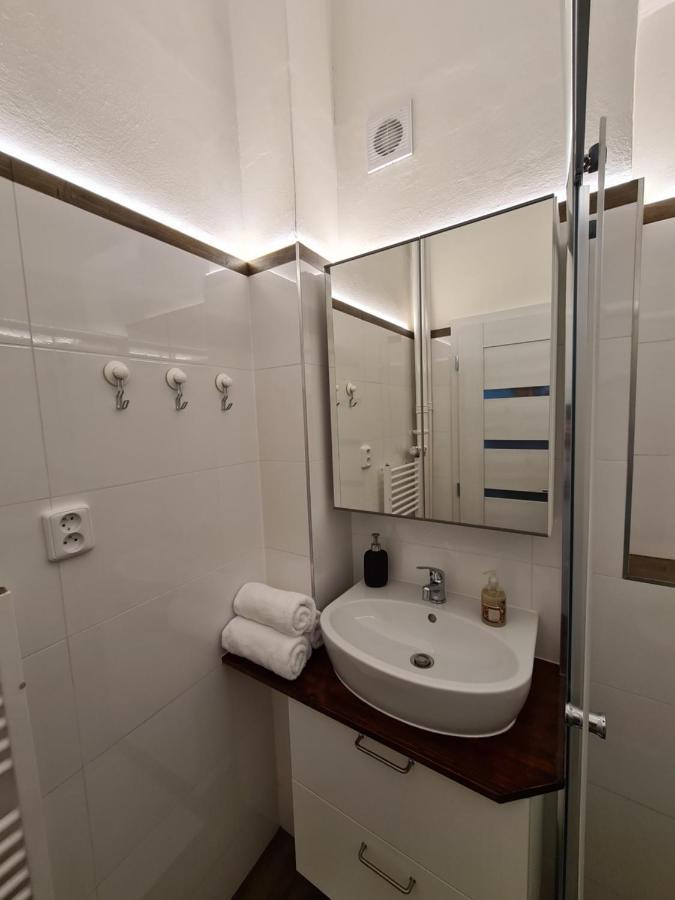 Svetly Prostorny Byt V Karline Lägenhet Prag Exteriör bild